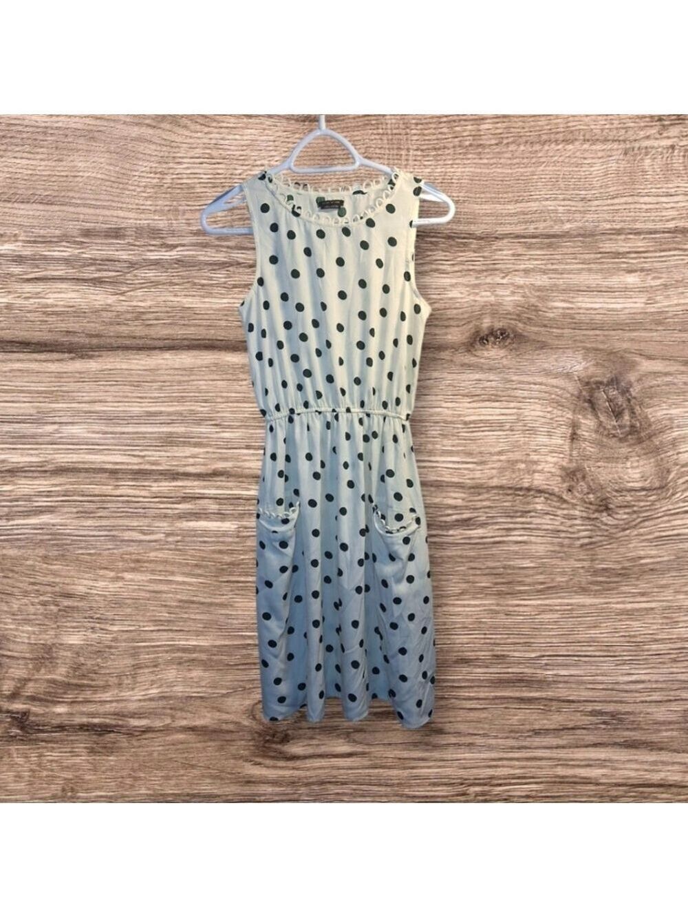 River Island White Polka Dot Dress Medium